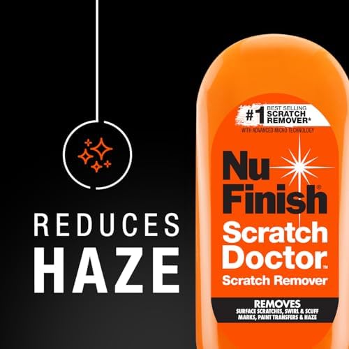 Nu Finish Car Scratch Remover, Scratch Removal for Cars Eliminates Paint Scrapes, Scuffs, Haze and Swirls on Cars, Boats and Motorcycles , 6.5 Oz, White
