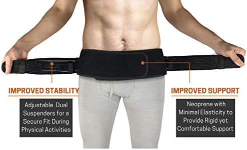 Vriksasana Posture Sacroiliac Hip Belt for Women and Men That Alleviates Sciatic, Pelvic, Lower Back, Leg and Sacral Nerve Pain Caused by Si Joint Dysfunction| Trochanter Brace (Regular, Black)