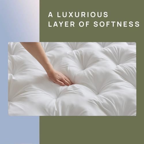 SHOUREN 5 Inch Memory Foam Mattress Topper Queen for Back Pain Relief