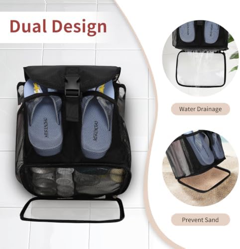 Mesh Shower Caddy Portable Shower Bag for College Dorm Room Essentials