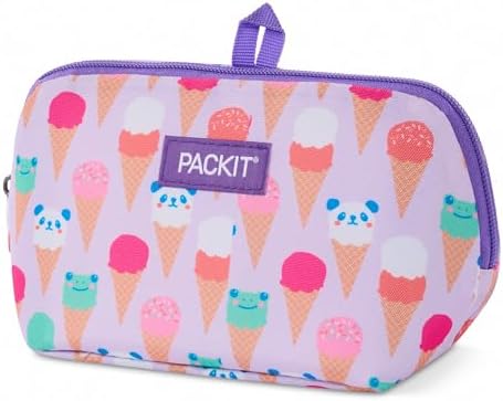 PackIt Freezable Snack Bag, Ice Cream Critters