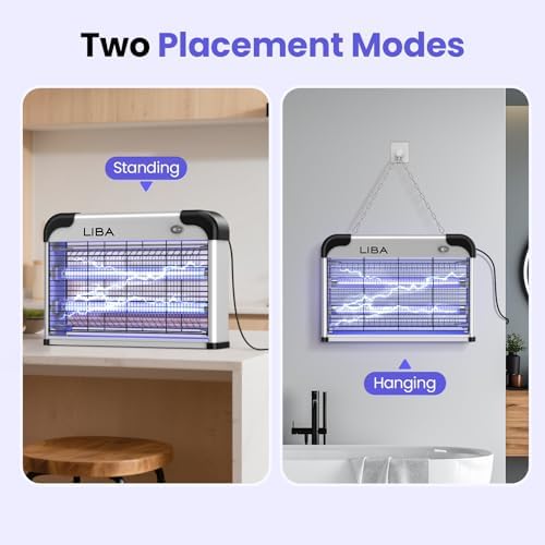 LiBa Bug Zapper 2800V Indoor, with 2 Extra Replacement Bulbs