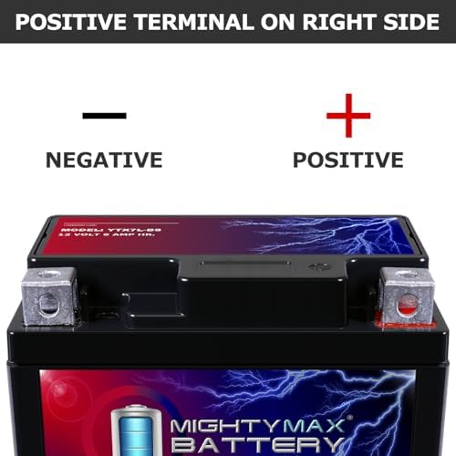 Mighty Max Battery YTX7L-BS -12 Volt 6 AH, 100 CCA, Rechargeable Maintenance Free SLA AGM Motorcycle Battery