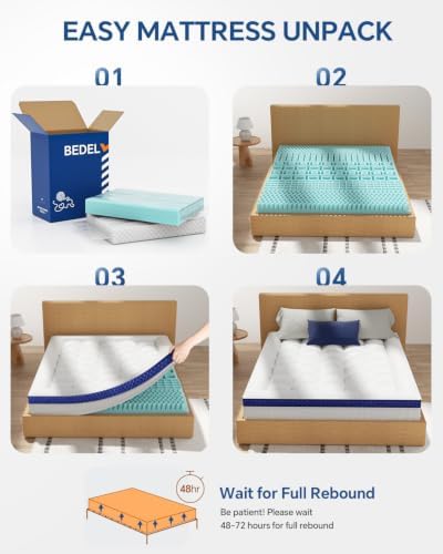 BEDELITE Dual Layer King Size Memory Foam Mattress Topper