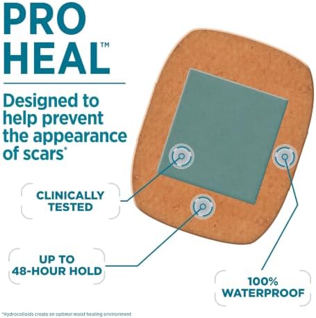 BAND-AID Brand Pro Heal Adhesive Bandages, Extra Large, 5 Count