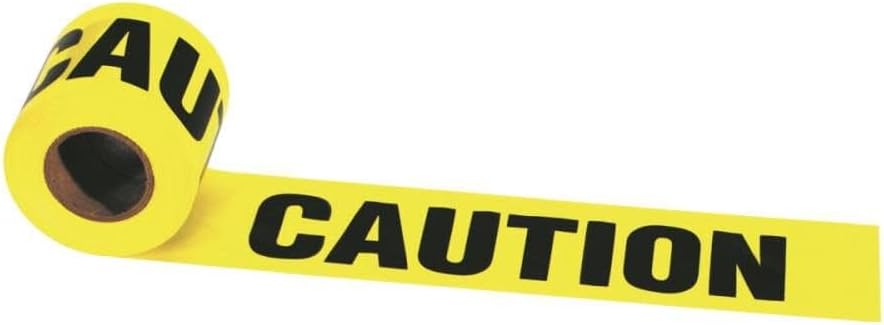 IRWIN Tools STRAIT-LINE 66200 Barrier Tape Roll, CAUTION, 3-inch by 300-foot (66200)