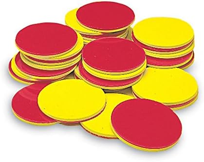 hand2mind Foam Two-Color Counters, Red and Yellow, Manipulatives, Chips, Math Bingo, 200 Count