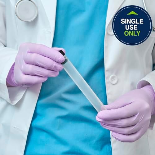 HALYARD LAVENDER NITRILE Exam Gloves, 3.1 mil, 9.5 Inches, Lavender, Medium, Box of 250 - Powder-Free, Non-Sterile Disposable Gloves