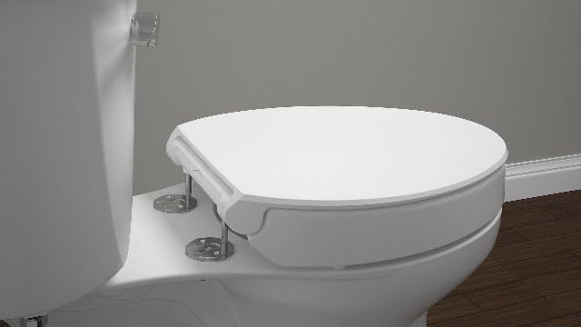 KOHLER 25875-0 Hyten 3" Height, Elevated Soft Close Elongated Toilet Seat, Contoured Seat with Grip-Tight Bumpers, Quick-Attach Hardware, No Slam Toilet Seat, White