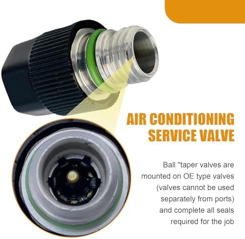 Downhill 16 PCS Air Condition Valve Core Kit, R134A A/C Ducts Pressure Caps and Service Valves, Universal AC System Charging Port Maintain Accessories, for Most Cars, Trucks, SUVs (Black)