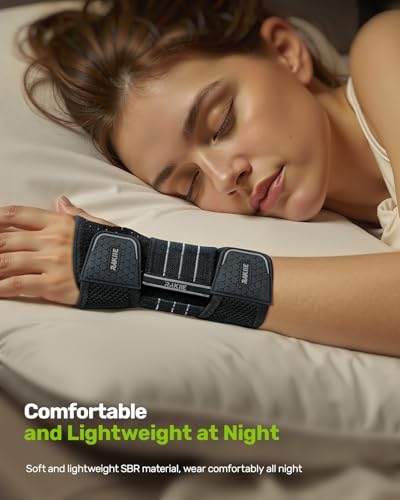 Rakiie Carpal Tunnel Wrist Brace Ergonomic Night Splint, Gray