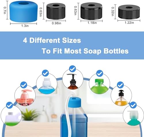 Sink Soap Dispenser Extension Tube Kit with Upgraded Check Valve, Premium 47" Under Counter Soap Dispenser Tube for Kitchen Sink, Powerful Suction, No More Refilling Tiny Bottle