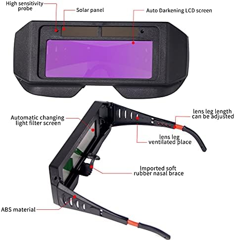 T TOVIA Welding Glasses Auto-Darkening LCD Welding Goggles