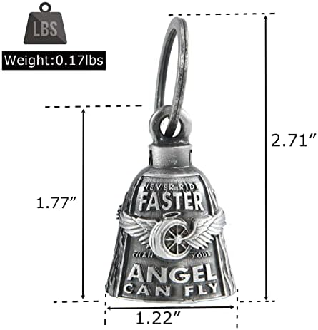 Dream Apparel Motorcycle Bells for Bikers Guardian Angel Gremlin Motorcycle Bells for Motorcycle Rider Key Chain for Luck