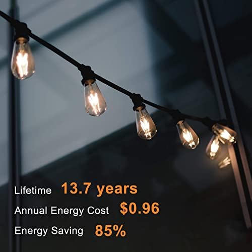 TJOY LED Edison Light Bulbs, E26 Dimmable Vintage Bulb, 8W = 60W Equivalent