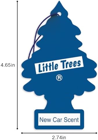 LITTLE TREES Car Air Freshener | Hanging Tree Provides Long Lasting Scent for Auto or Home | New Car Scent, 6-Packs (4 Count)
