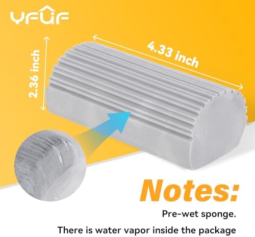 2/4/6/8-Pack Damp Clean Duster Sponge, Magic Sponge Eraser Baseboard Cleaner Tool, Dusters for Cleaning Blinds, Glass, Vents, Railings, Mirrors,Window Track Grooves and Faucets