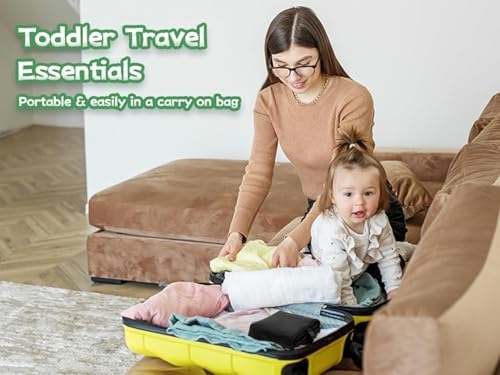Toddler Airplane Bed, Portable Airplane Seat Extender Travel Bed for Kids, Soft Baby Plane Travel Essentials for Flying, Toddlers Long Flight Must Haves Footrest - Large Size Black