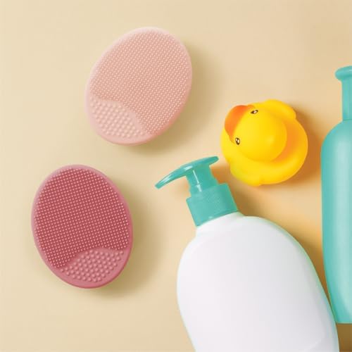 S&T INC. Cradle Cap Brush for Baby, 2 Pack, 2" x 2.5", Pink
