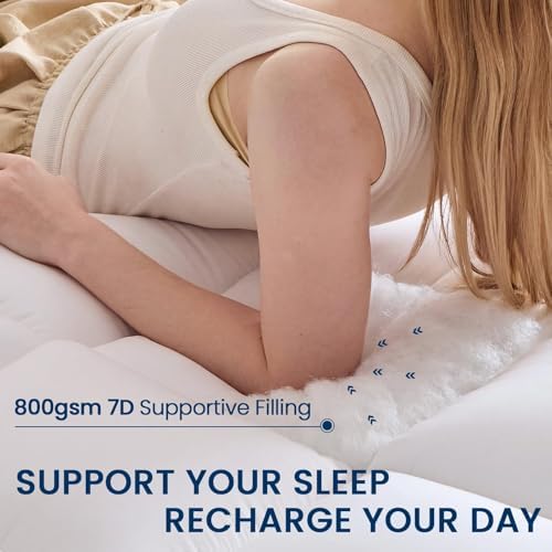 YUGYVOB Queen Mattress Topper Extra Thick, Cooling Plush Mattress Pad