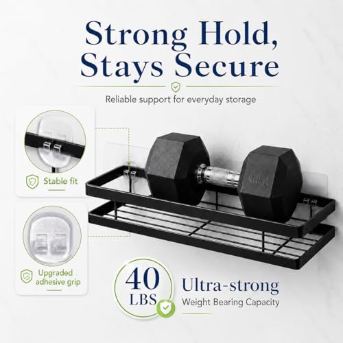 8 Pcs Adhesive Shower Caddy Replacement, Strong No Drill Adhesive Hooks