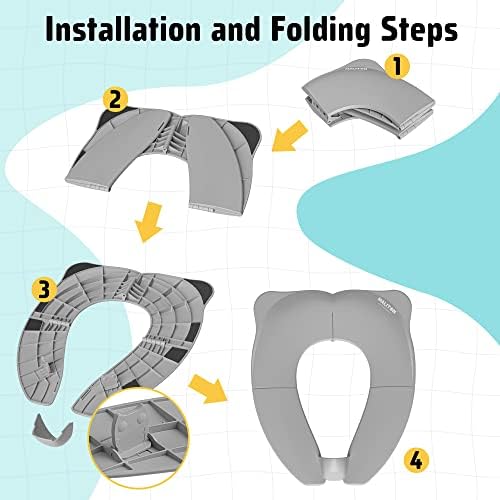 Maliton Foldable Travel Potty Training Seat for Toddlers with Splash Guard