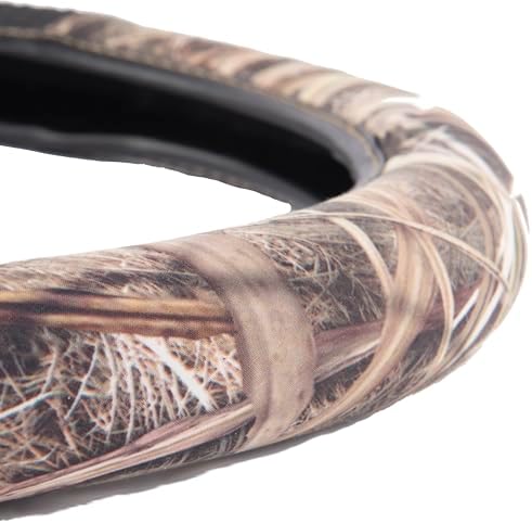Ducks Unlimited Steering Wheel Covers, Universal Fit, Easy to Install for Car Truck Van SUV, Mossy Oak Shadow Grass Blades (SIOC)