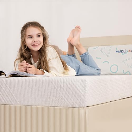 MLILY 8 Inch Twin Mattress for Kids Green Tea Memory Foam Medium Firm