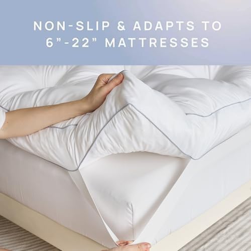 SHOUREN 5 Inch Memory Foam Mattress Topper Queen for Back Pain Relief