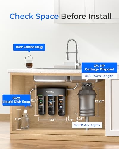 Waterdrop TSA 8 Layer Under Sink Water Filter System, NSF/ANSI 42 Certified