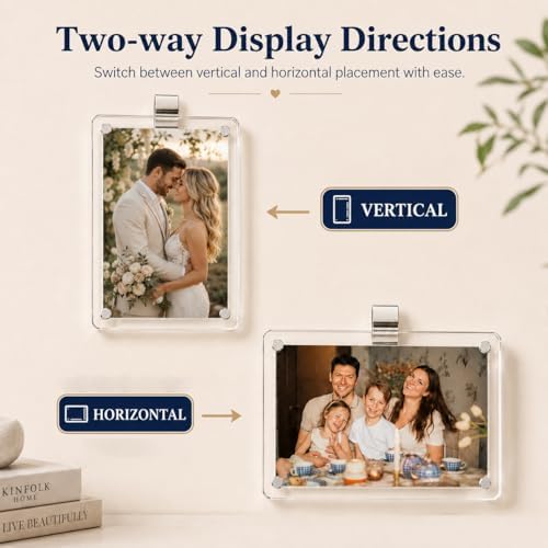 Gift for Boyfriend Husband Girlfriend Dad Car Decorations Interior Picture Holder, Car Visor Photo Clip Magnetic Frame Father's Day Personalized Photo Gifts Cute Car Decor Accessories 3.5 x 2.4 inch (1 PC)