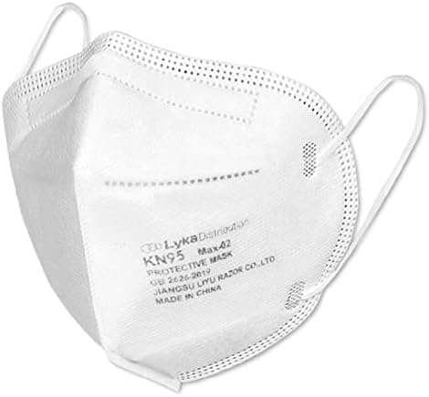Lyka Distribution KN95 Face Masks - 50 Pack - 5 Layer Protection Breathable KN95 Face Mask with Comfortable Elastic Ear Loop
