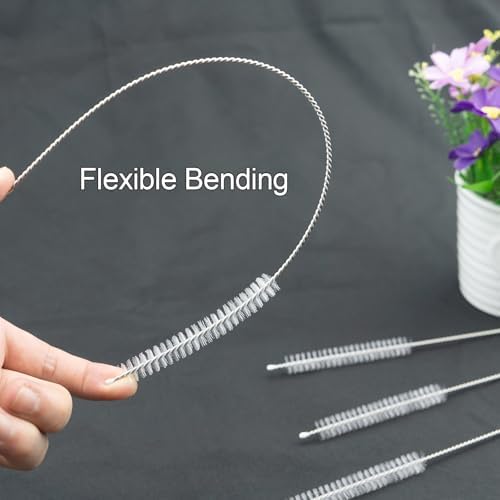 Straw Cleaner Brush for Stanley, 4Pcs Reusable Extra Long Straw Cleaning Brush for 14oz 20oz 30oz 40oz Stanley Mug, Cleaning Brush for All Plastic, Glass, Stainless and Silicone Straws