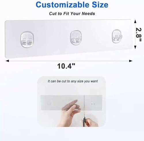 2 Pack Shower Caddy Adhesive Replacement, Waterproof Strong Adhesive Hooks Strips, No Drilling, for Shower Shelf Bathroom Storage Shelves Soap Holder Kitchen Racks