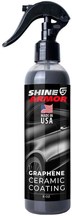 SHINE ARMOR Fortify Quick Coat - 8oz Ceramic Waterless Detailer Spray | 3-in-1 Wash, Wax & Nano-Ceramic Coating | Mirror Shine, Zero Streaks, No Dust Residue | 6-12 Month Protection | Made in USA