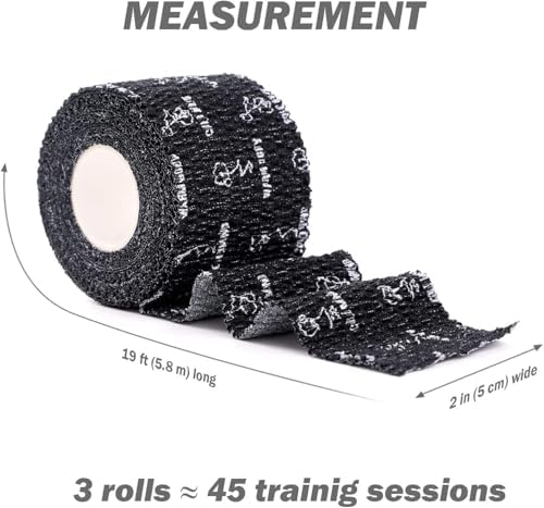 WARM BODY COLD MIND 1.85" Weightlifting Thumb Tape - Hook Grip Tape for Powerlifting, Cross Training, Gym Tape, Workout, Weight Lifting Tape, Athletic Finger Wrap (Mix V1 3 Rolls)