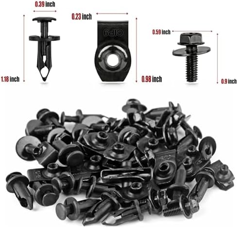 Xislet 45PCS Universal Engine Under Cover Splash Shield Guard Body Bolts