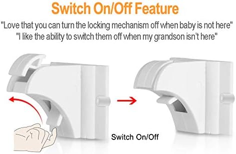 Vmaisi 20 Pack Magnetic Cabinet Locks Baby Proofing and 2 Keys