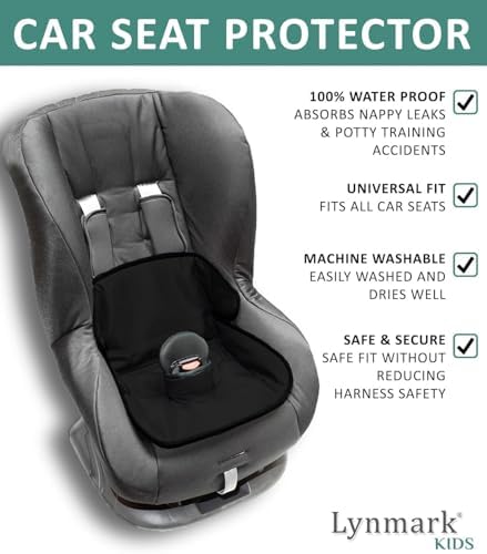 Lynmark® Potty Training Car Seat Protector Cover - Pee Protector, 1Pk Black