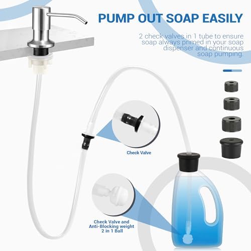 Yofidra Sink Soap Dispenser Extension Tube Kit (Anti-Backflow, 47")