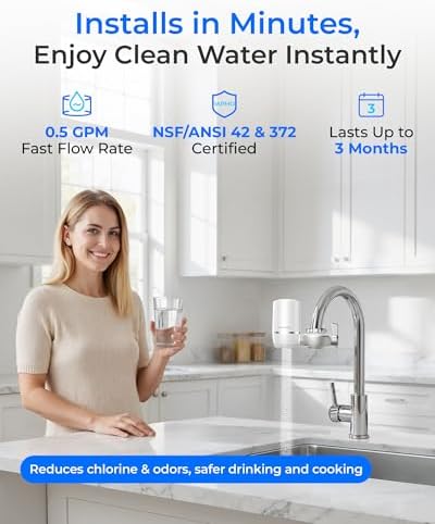Waterdrop FC-01 Water Filter for Sink Faucet, 320 Gallons