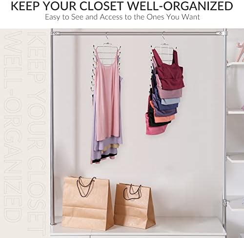 ZEDODIER 2 Pack Tank Top Hanger, Bra Organizer for Closet, Space Saving