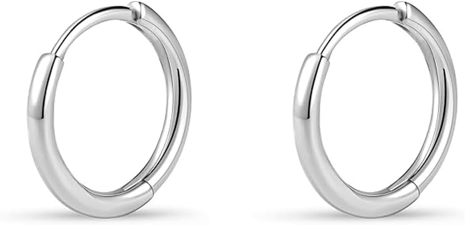 1 Pair 6mm Small Hoop Earrings for Women, Huggie Earrings (Silver/1.6mm)