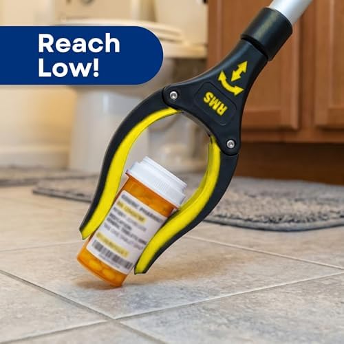 RMS 2-Pack 34 Inch and 21 Inch Grabber Reacher with Rotating Jaw