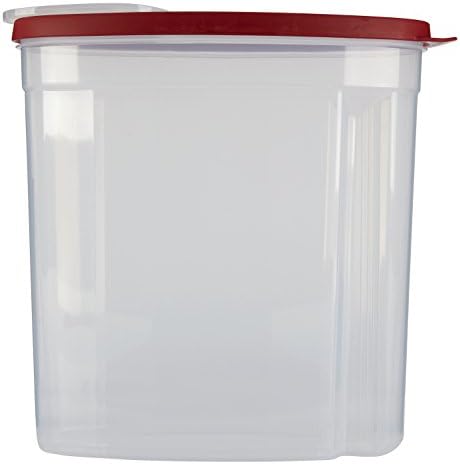 Rubbermaid Flex and Seal Cereal Keeper, 1.5 Gallon, BPA-Free, Clear with Red Lid, Airtight