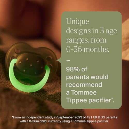 Tommee Tippee NightGlow Pacifier, 18-36 Months, Silicone, Pack of 4