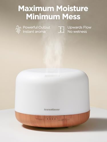 InnoGear 500ml Aromatherapy Diffuser for Home 10 Essential Oil Set, Yellow