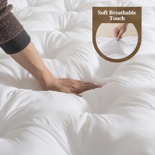 WhatsBedding 5 Inch Memory Foam Mattress Topper (Queen, 60x80),Deep Pocket