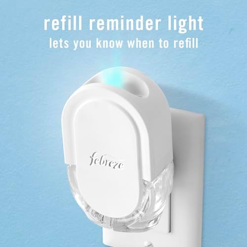 Febreze Plug-in Air Freshener, Odor-Fighting Scented Oil Refill, Air Fresheners for Home, Bathroom and Kitchen, Long Lasting, Unstopables Fresh Scent, 0.87oz Refills, Multi Color, 3 Count