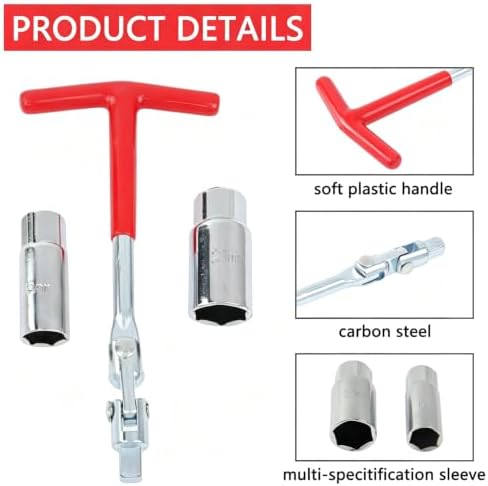 Spark Plug Socket Wrench T-Handle 5/8" (16mm) & 13/16" (21mm)